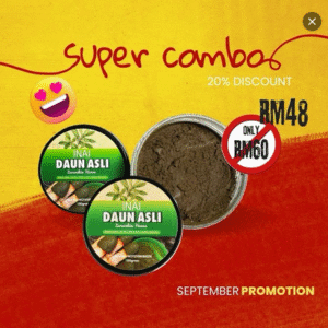 INAI DAUN ASLI 150G COMBO 2 BEKAS
